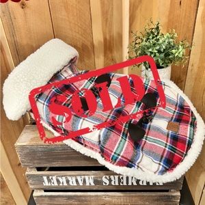 Bee & Willow Plaid Sherpa Dog Coat